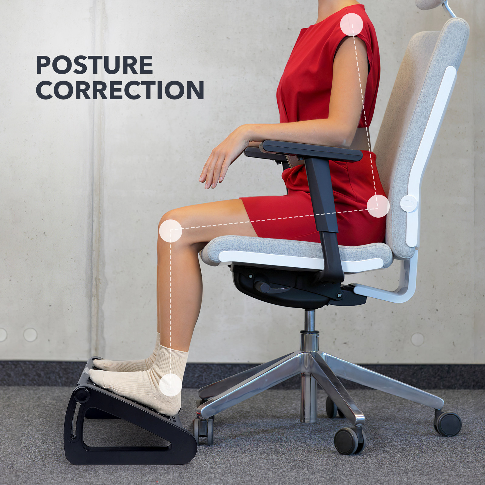 Footrest Under Desk - Ergonomic Footrest Under Desk Adjustable Height