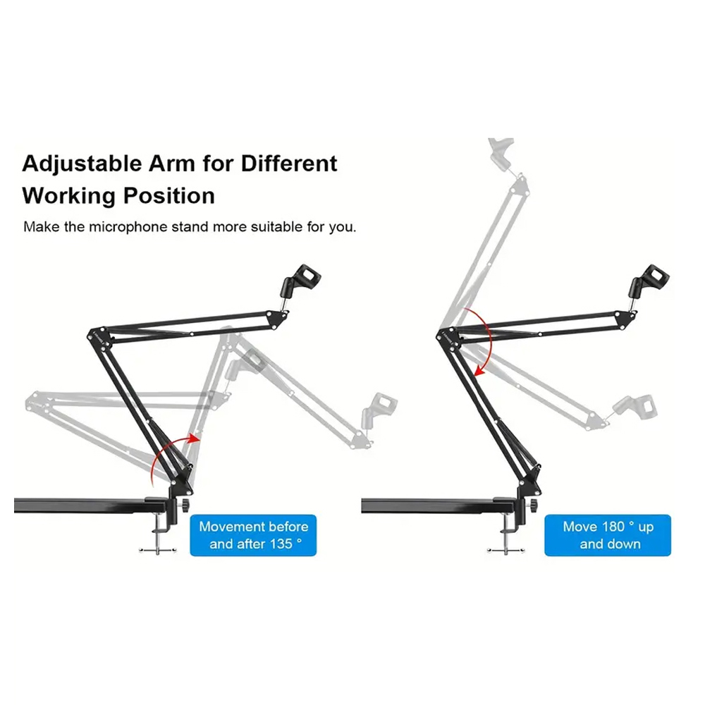 Foldable Metal Extendable Micr - Microphone Arm Boom avaliação e preço