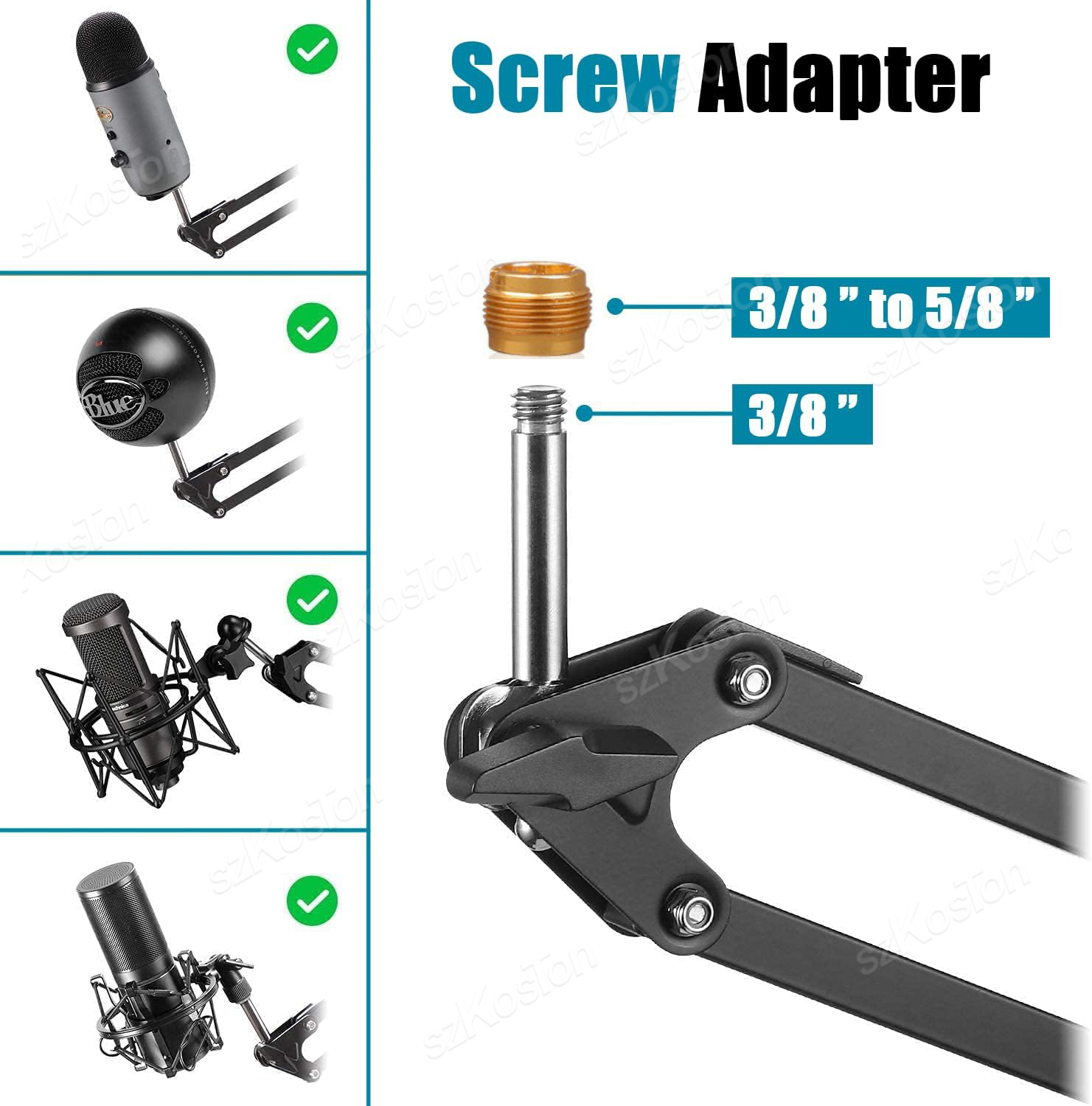 Articulated Arm Microphone Sta - Microphone Arm Boom avaliação e preço