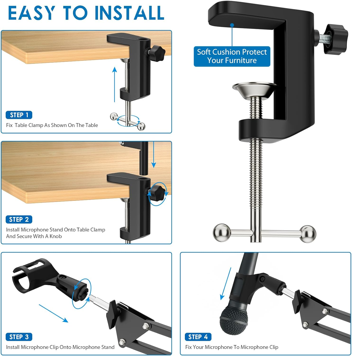 Articulated Arm Microphone Sta - Microphone Arm Boom avaliação e preço