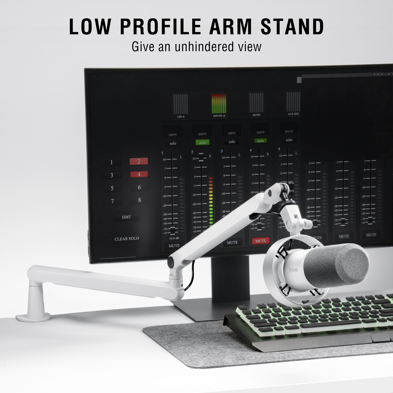 FIFINE Microphone Boom Arm, Ad - Microphone Arm Boom avaliação e preço