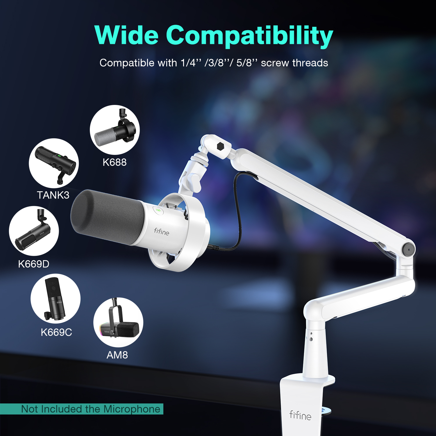 FIFINE Microphone Boom Arm, Ad - Microphone Arm Boom avaliação e preço
