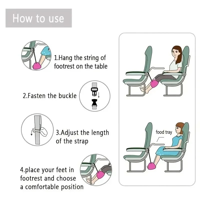 1PC Portable Foot Hammock Adju - Footrest Under Desk avaliação e preço
