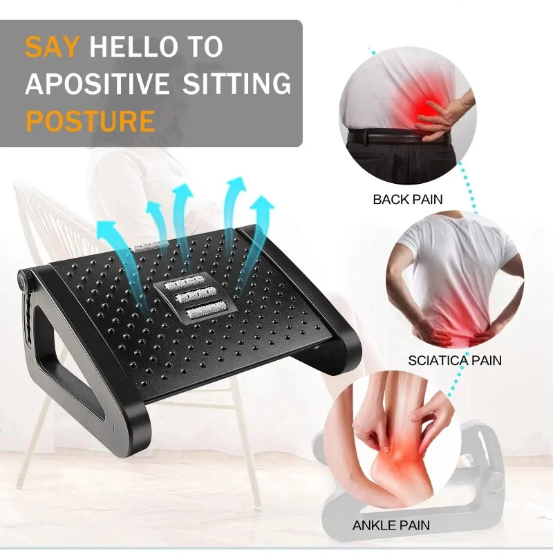 3 Colors Adjustable Under Desk - Footrest Under Desk avaliação e preço