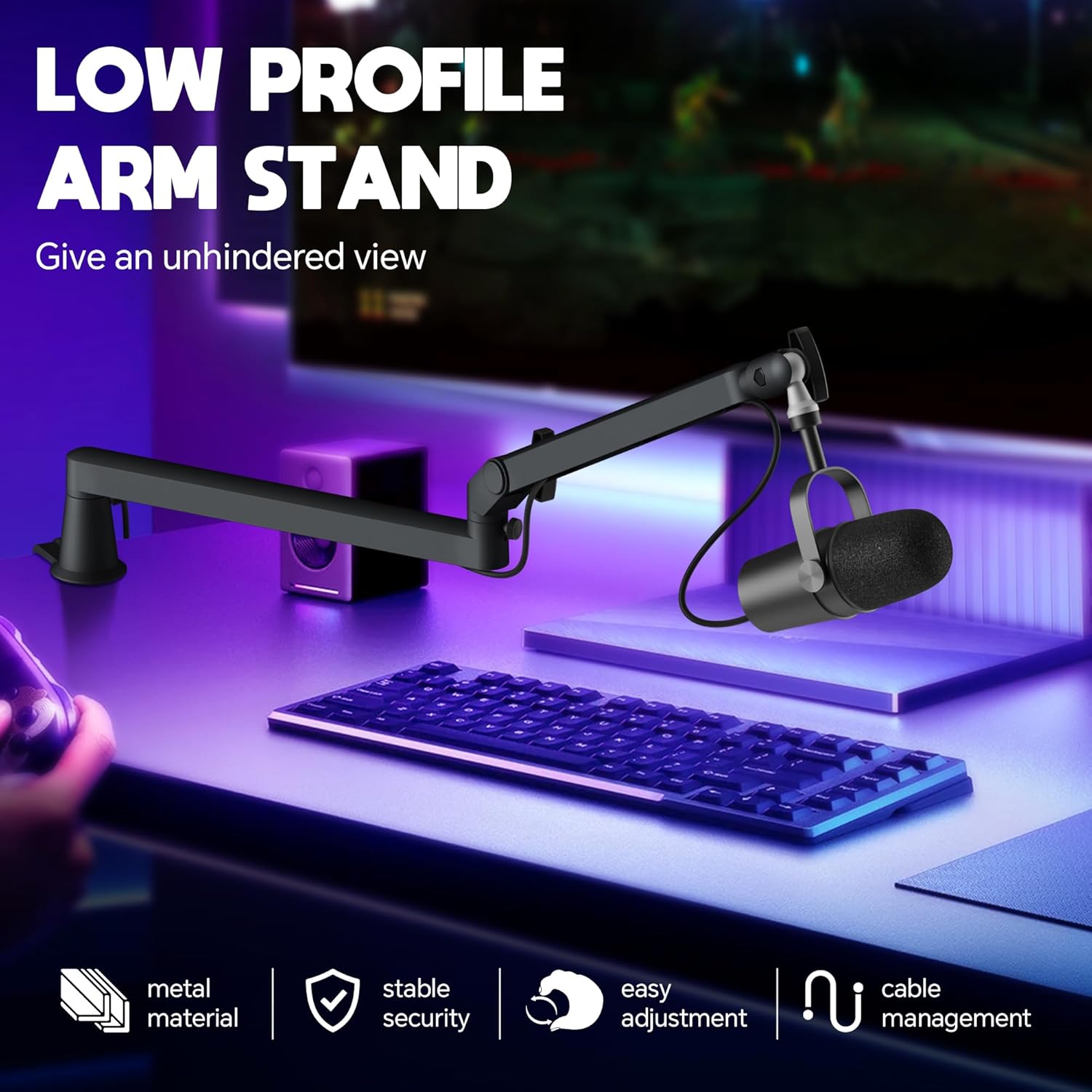 Professional Studio Low Profil - Microphone Arm Boom avaliação e preço