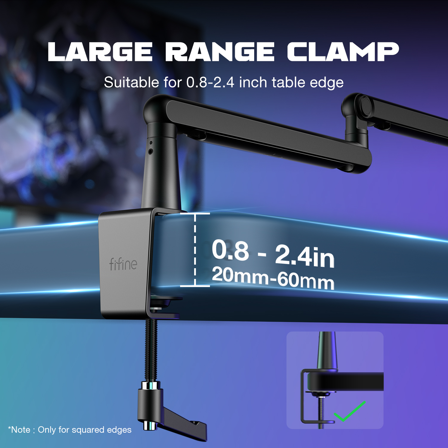 FIFINE Ampligame Microphone Bo - Microphone Arm Boom avaliação e preço