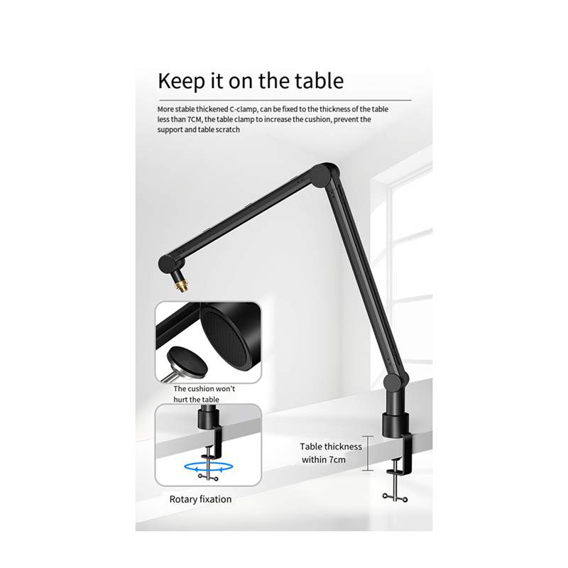 SYDS 360 Degree Adjustable Mic - Microphone Arm Boom avaliação e preço