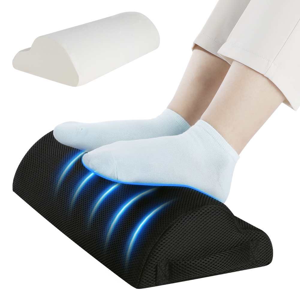 Memory Foam Office Foot Stool  - Footrest Under Desk avaliação e preço