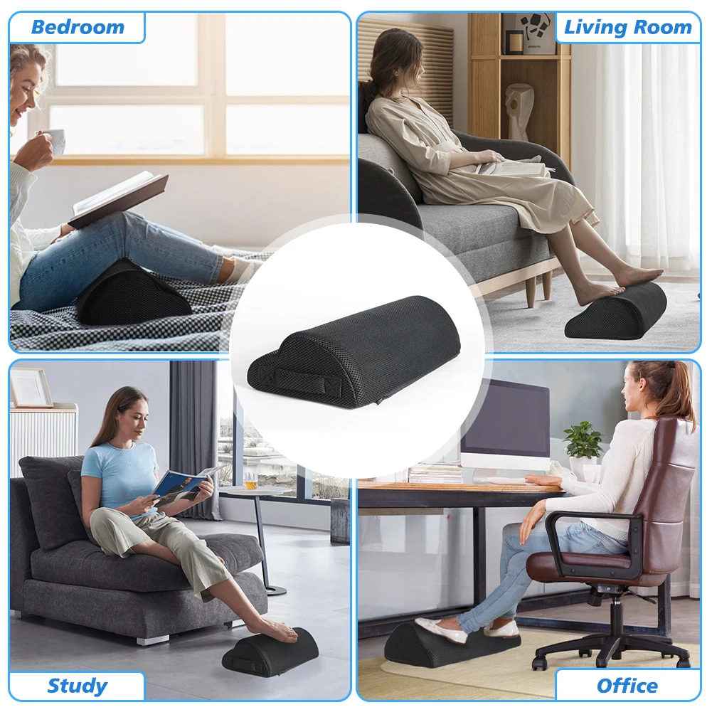 Memory Foam Office Foot Stool  - Footrest Under Desk avaliação e preço
