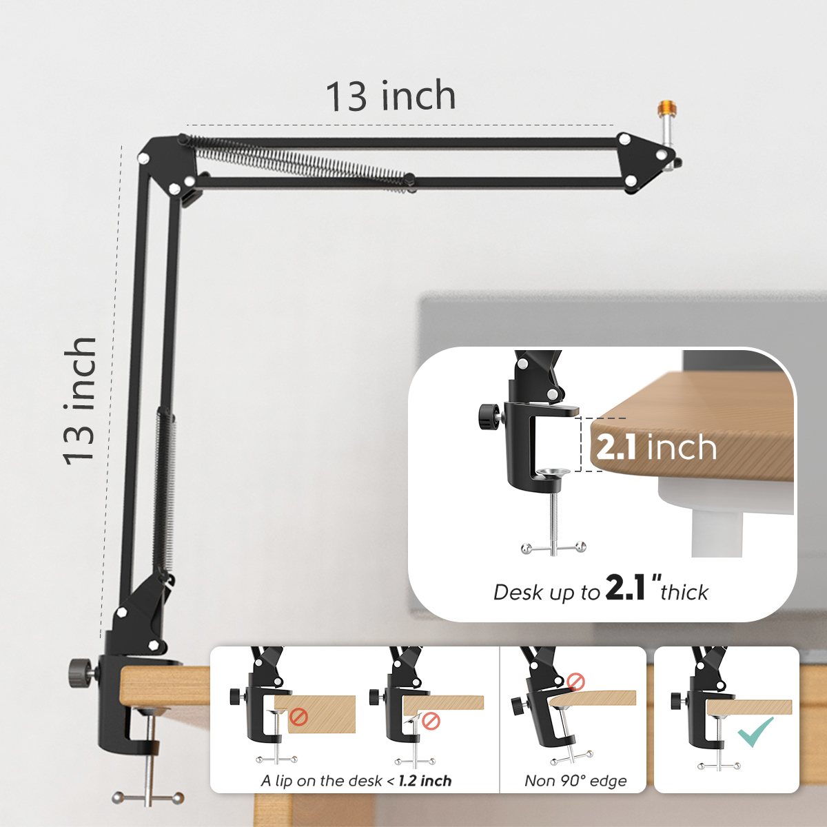 FIFINE Microphone Arm Boom,Adj - Microphone Arm Boom avaliação e preço