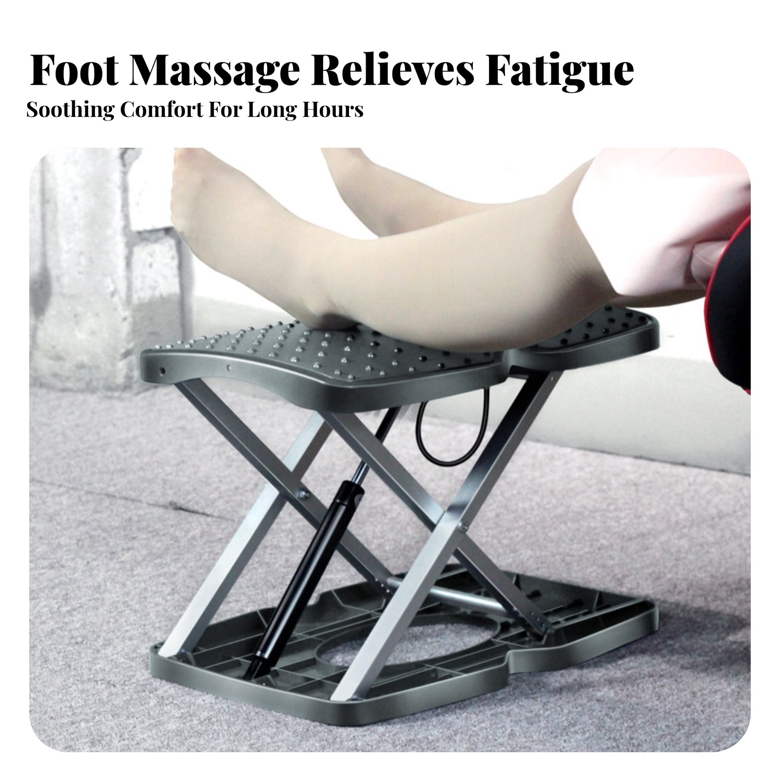 Adjustable Padded Footstool No - Footrest Under Desk avaliação e preço