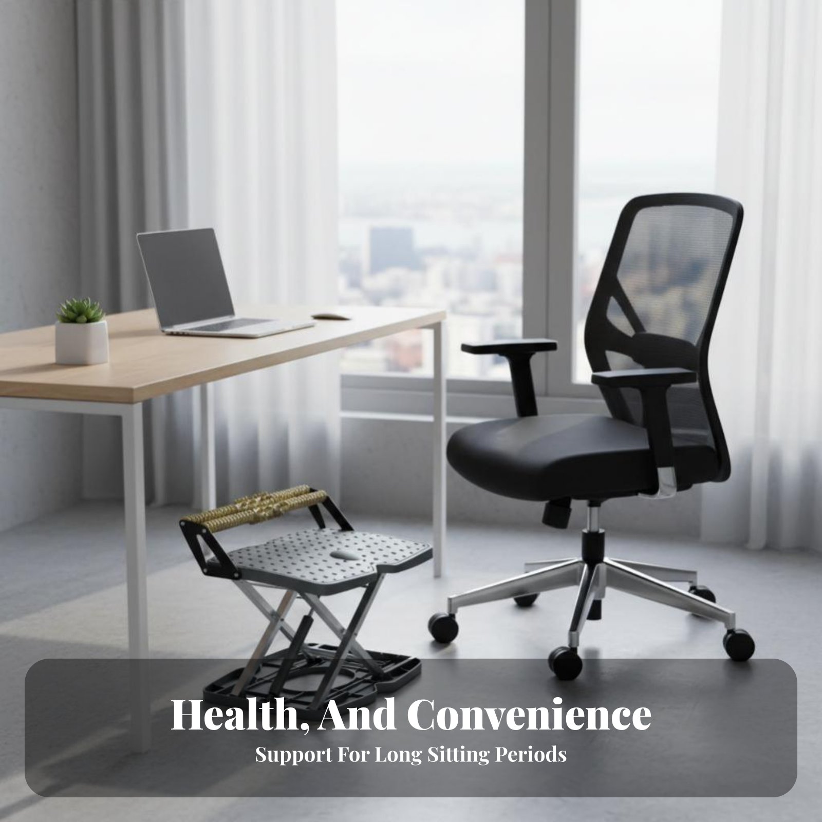 Adjustable Padded Footstool No - Footrest Under Desk avaliação e preço