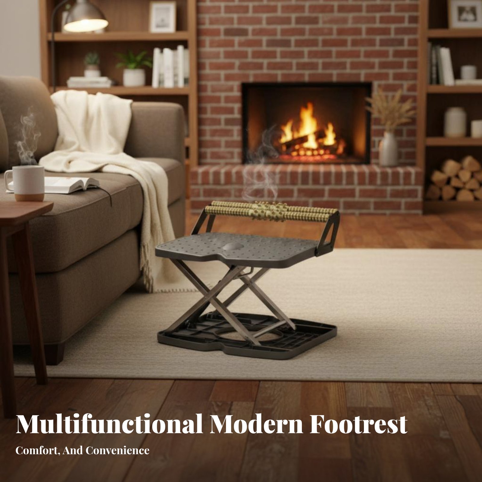 Adjustable Padded Footstool No - Footrest Under Desk avaliação e preço