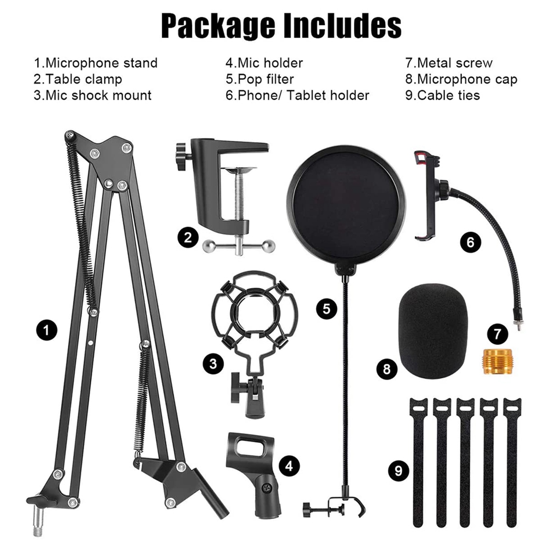 NALFI-Microphone Stand,Adjusta - Microphone Arm Boom avaliação e preço