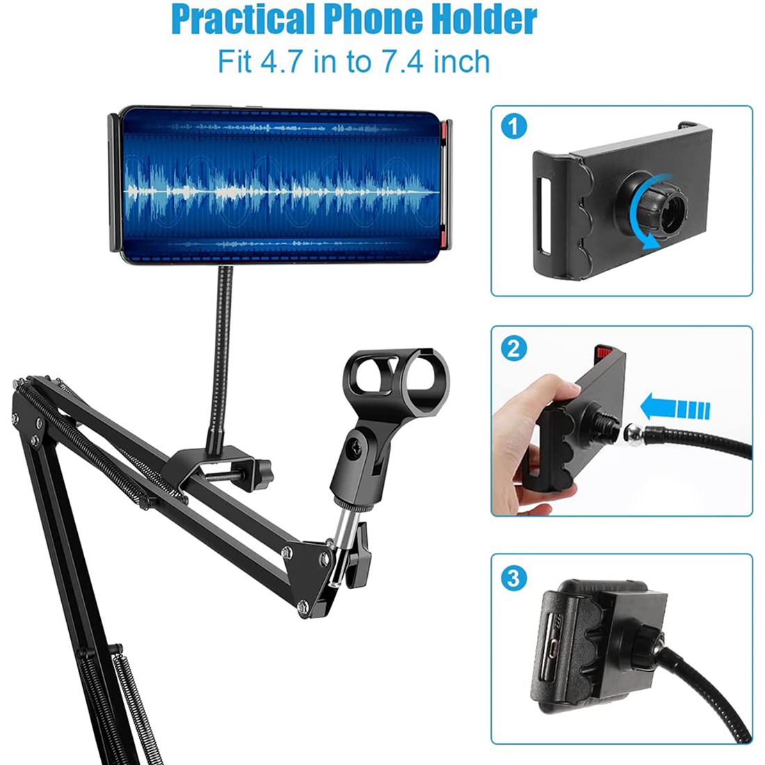 NALFI-Microphone Stand,Adjusta - Microphone Arm Boom avaliação e preço