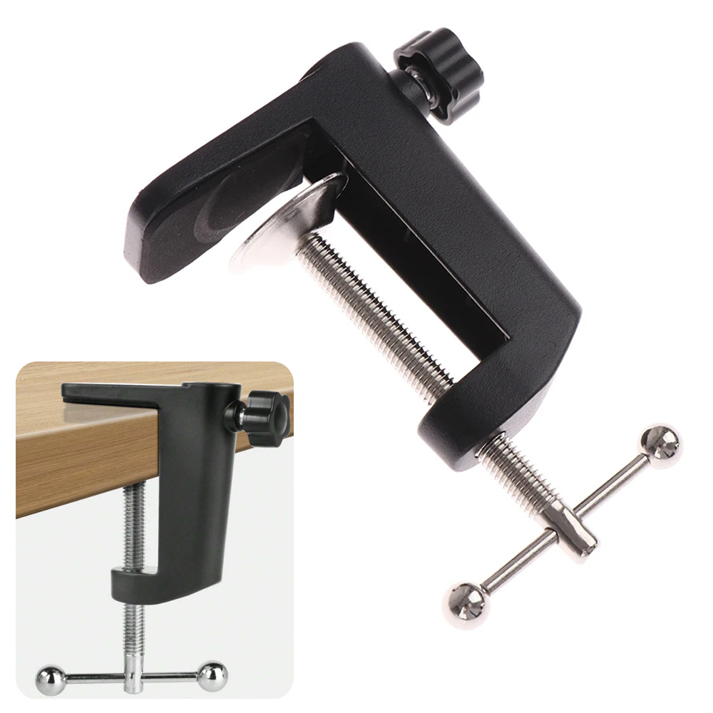 C-Shaped Clip Desk Table Mount - Microphone Arm Boom avaliação e preço