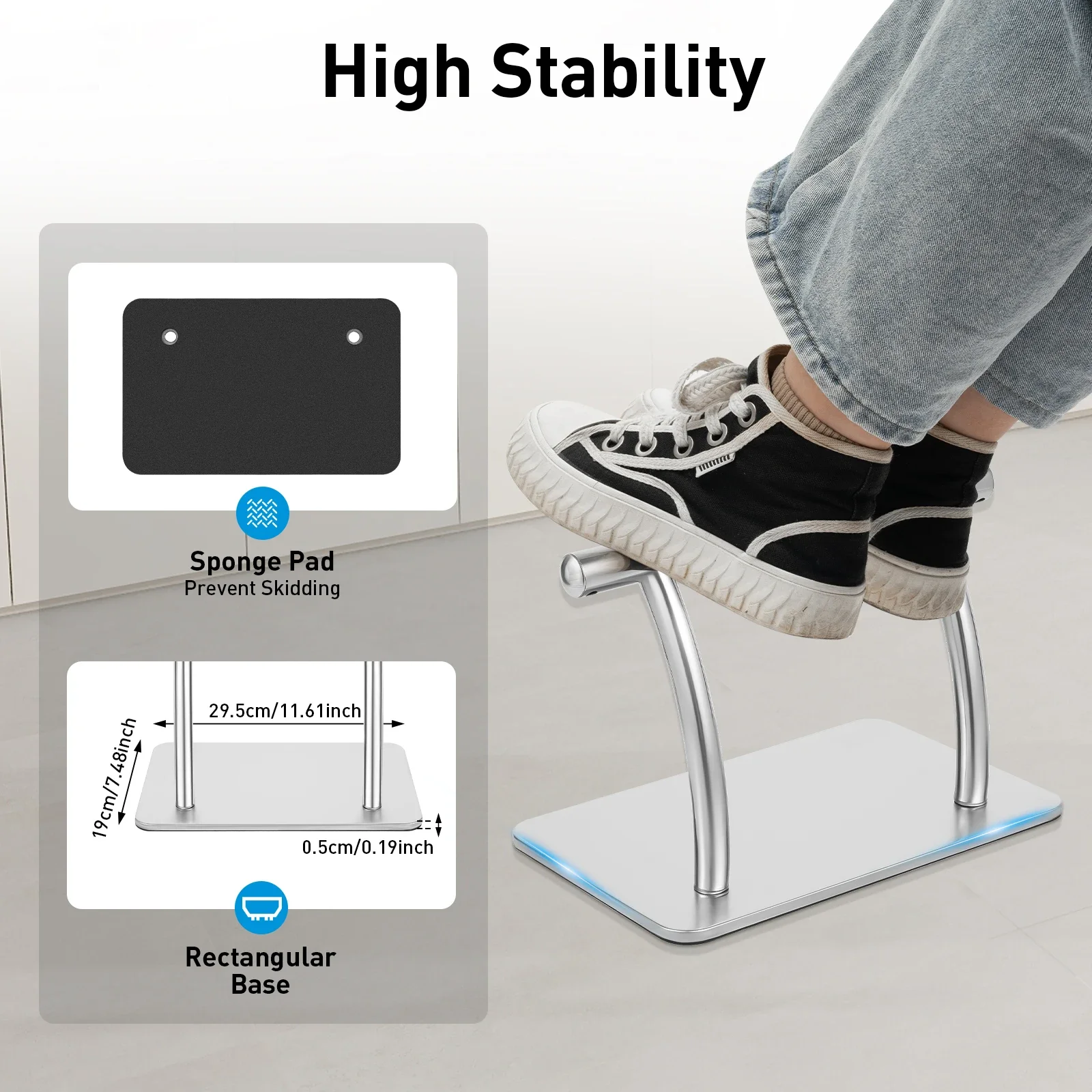 Stainless Steel Foot Rest for  - Footrest Under Desk avaliação e preço