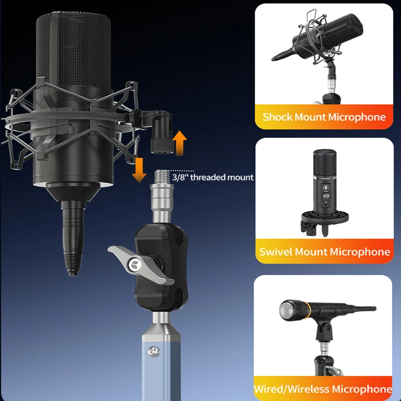 Professional Dual Suction Cup  - Microphone Arm Boom avaliação e preço
