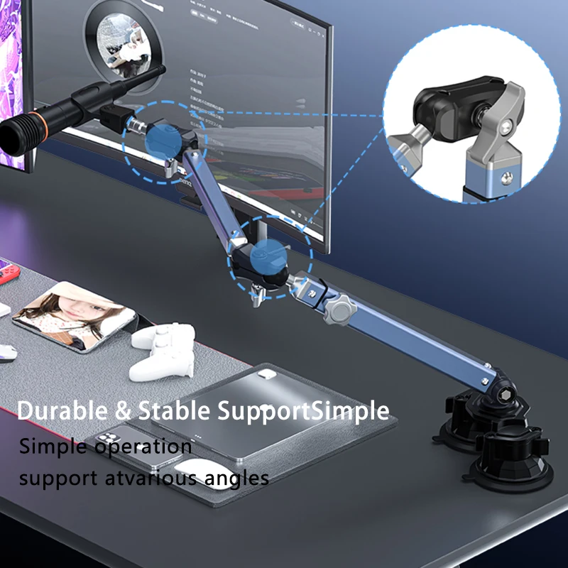 Professional Dual Suction Cup  - Microphone Arm Boom avaliação e preço