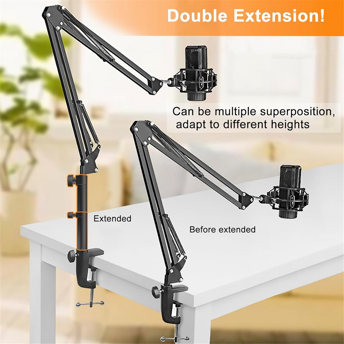 ABGQ Microphone Boom Arm Exten - Microphone Arm Boom avaliação e preço