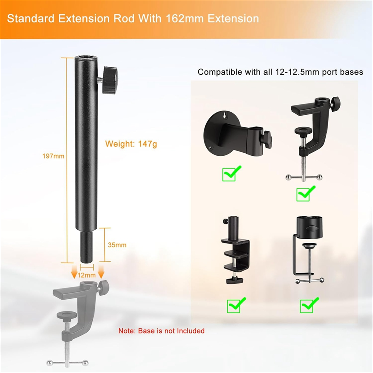 ABGQ Microphone Boom Arm Exten - Microphone Arm Boom avaliação e preço