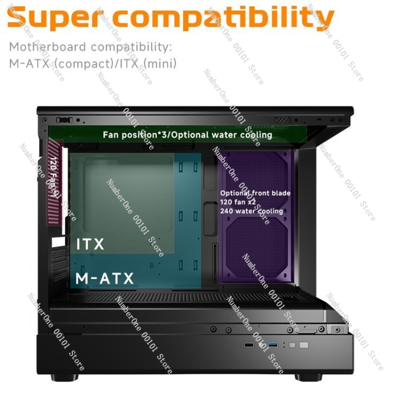 Panoramic Tempered Glass Gamin - Esports Gaming Pc Build avaliação e preço